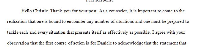 The Case Study was Danielle's client George