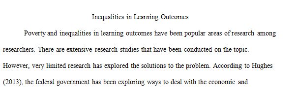 The problem identified as in need of further research is the correlation between poverty-stricken students and poor academic outcomes