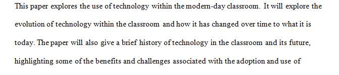 Use of Technology in Classroom