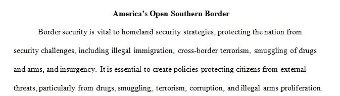 Use your critical thinking skills to further dig further about America’s open southern border.
