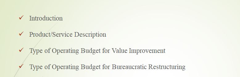 This week you learned about 4 types of operating