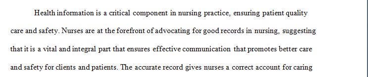 propose a nursing informatics project for your organization that you advocate to improve patient outcomes or patient-care efficiency.
