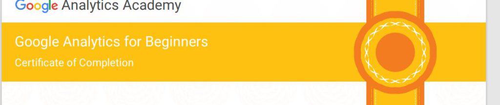 Complete certification in level Google Analytics for Beginners