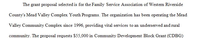Conduct an online search of a grant proposal that has received funding