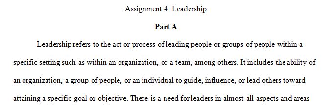 Describe charismatic leadership in your own words.