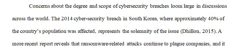 Develop a paper on a cyber‐related issue ransomware.