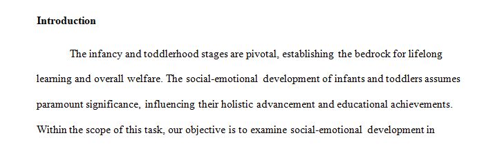 Explore a topic related to infant/toddler development and care