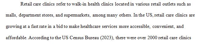 Explore and research retail care clinics
