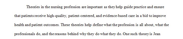 Jean Watson’s Theory of Human Caring/Caring Science is one theoretical framework used throughout the USU College of Nursing courses. 