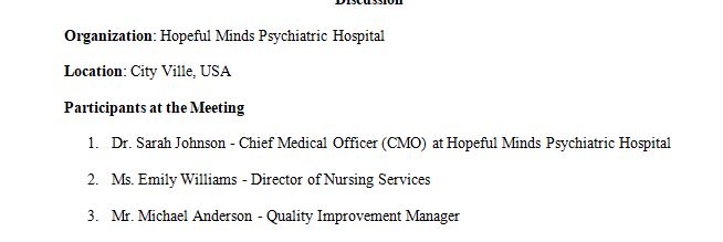 Leading Organizations for Quality Improvement Initiatives