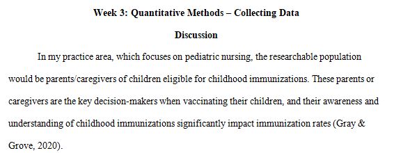 Quantitative Methods: Collecting Quantitative Data