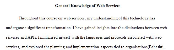 Reflection General Knowledge of Web Services