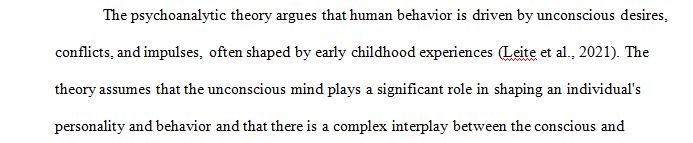 Select a psychoanalytic/psychodynamic theory