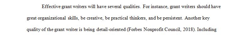 The grant writing process follows a similar pattern with any type of funder