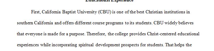 What do you hope to gain from your experience as a student at California Baptist University