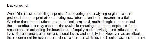 review your Chapter 1 in a similar manner that your committee does using the DCA guidelines