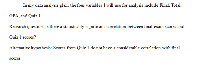 Accurately articulates the data analysis plan.