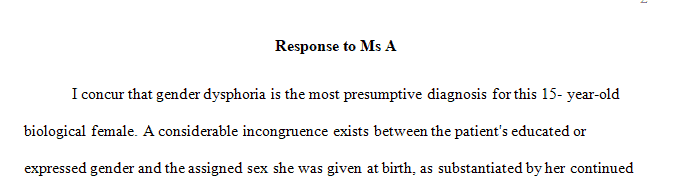 Discussion Board 3: Gender Identity