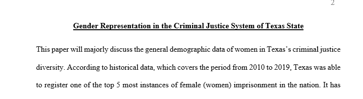 Diversity in Criminal Justice