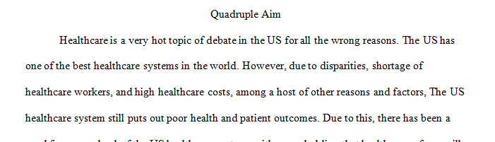 Evidence-Based Practice and the Quadruple Aim