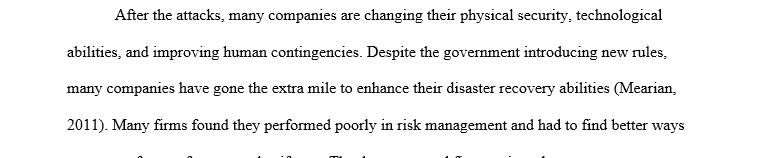 Explain how the attacks affected risk management in organizations