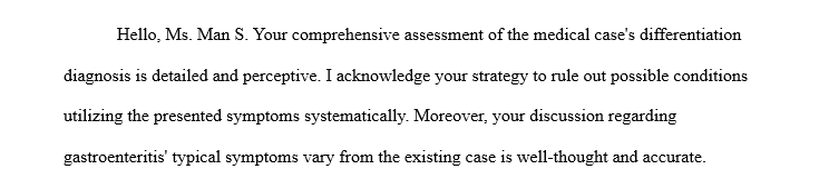 Give three (3) differential diagnoses.