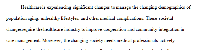 Outline Matrix - Health Care Administration Capstone