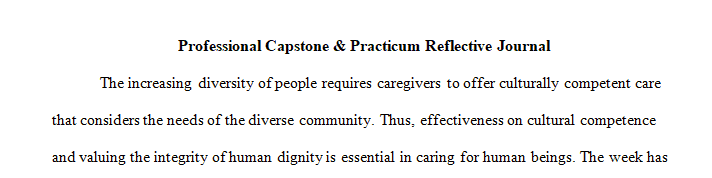 Practices of Culturally Sensitive Care and Ensuring the Integrity of Human Dignity in the Care of all Patients