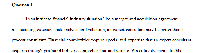 The similarities and differences between an expert and a process consultant.