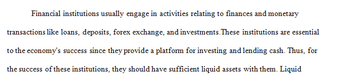 What are the benefits and costs of an FI of holding large amounts of liquid assets