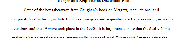 What causes merger waves