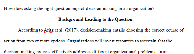Wk 6 Discussion 1 - Create a Question