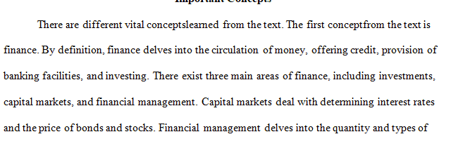 Write A Brief Summary Of The Important Concepts