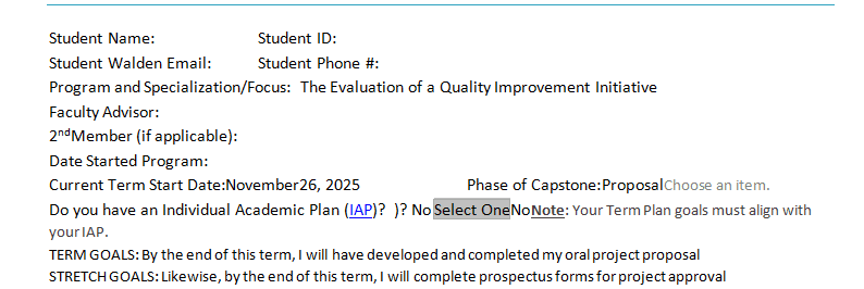 Write on the Evaluation of a Quality Improvement Initiative.