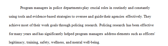 Many criminal justice programs are grounded in research
