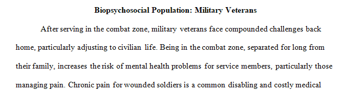 Biopsychosocial Population Health Policy Proposal 