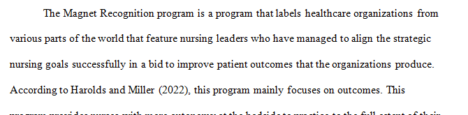 Many hospitals have achieved Magnet° recognition through the adoption of standards