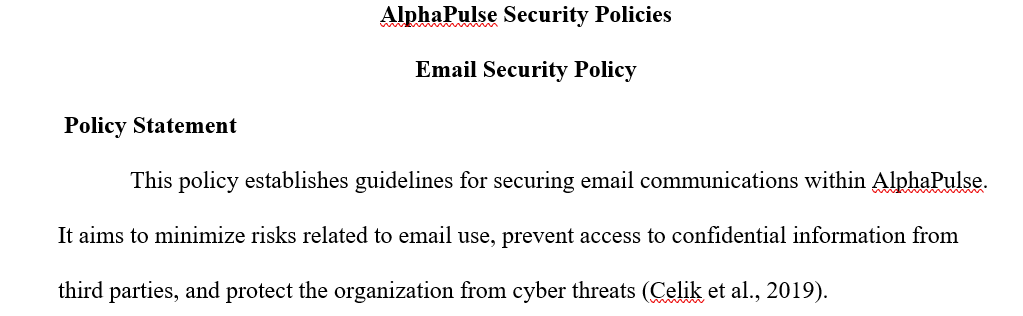 Creating Section 3 of the Enterprise Security Strategy Plan