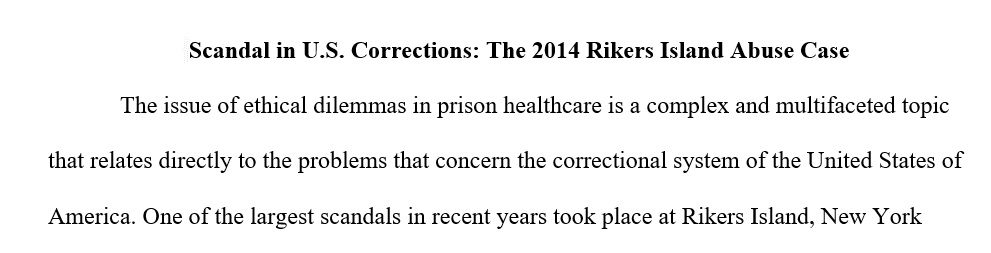 Ethical Dilemmas in Prison and Jail Healthcare