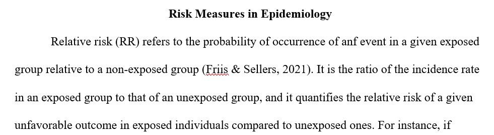 Relative risk, attributable risk, and population attributable risk