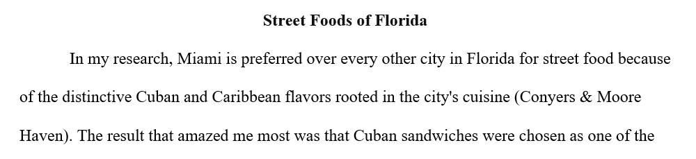 The best street foods in Florida