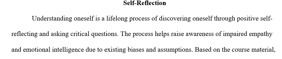 A self-reflective paper
