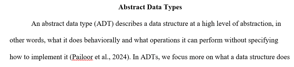 Discuss abstract data types