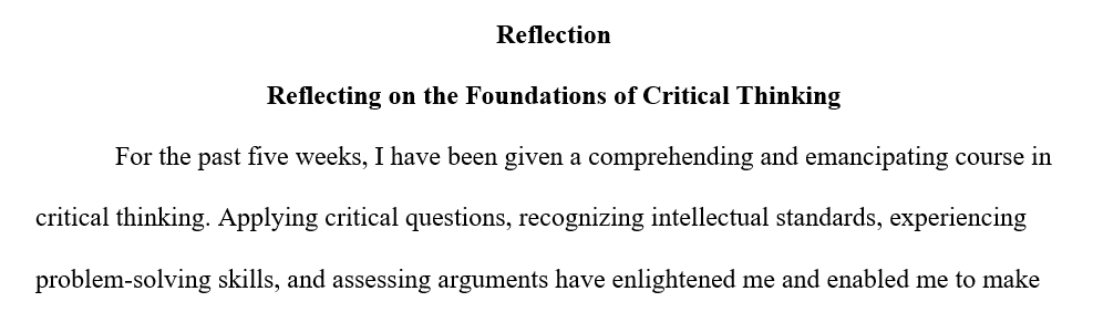 Essential elements of critical thinking