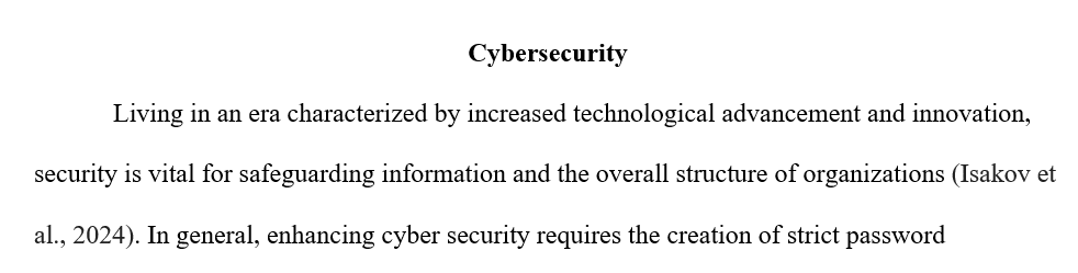 Four things to improve Cybersecurity