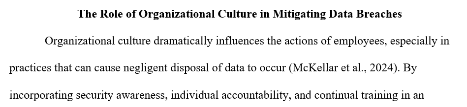 Role of organizational culture