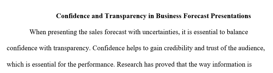 Sales forecasts for new products