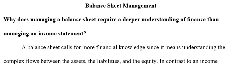 The Balance Sheet Reveals the Most