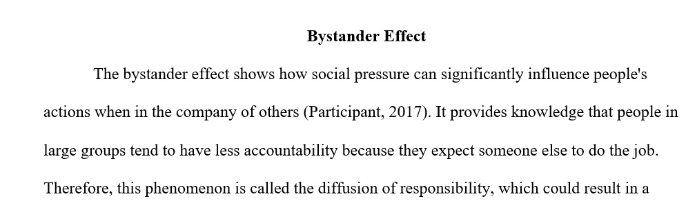 The concept of social influence 